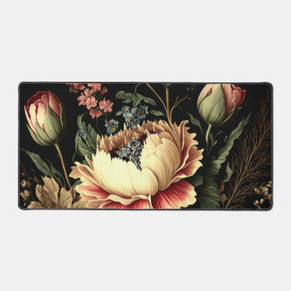Magnificent Vintage Floral Arrangement Desk Mat