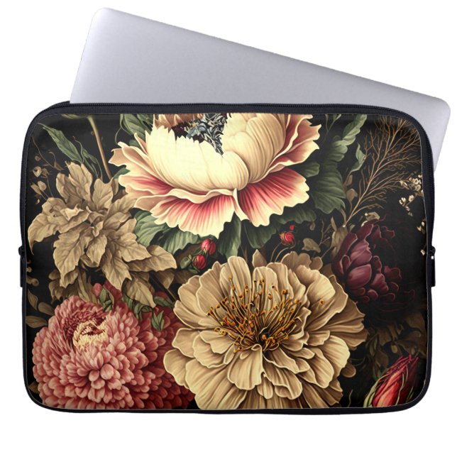 Magnificent Vintage Floral Arrangement  Laptop Sleeve (Front)