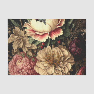 Magnificent Vintage Floral Arrangement  Tissue Paper