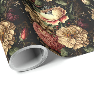 Magnificent Vintage Floral Arrangement Wrapping Paper