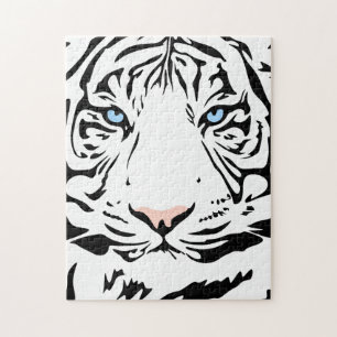 Magnificent White Tiger Big Cats Jigsaw Puzzle