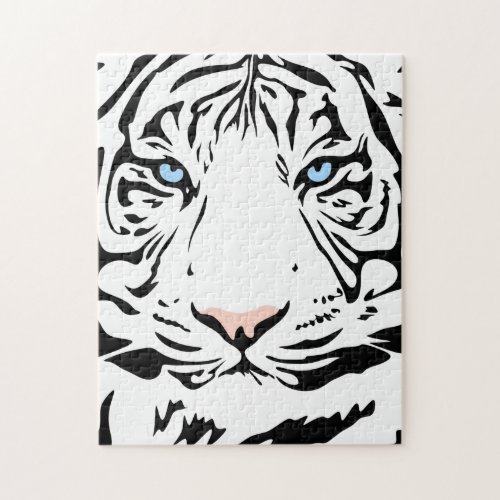 Magnificent White Tiger  Big Cats Jigsaw Puzzle