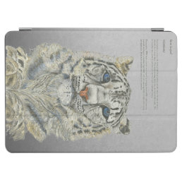 Magnificient Snow Leopard Hand Painting iPad Air Cover