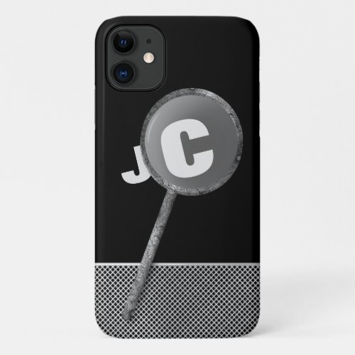 Magnified Monogram with Spy Glass iPhone 11 Case