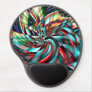 Magnified pixel spiral with hammered glass tone    gel mouse pad