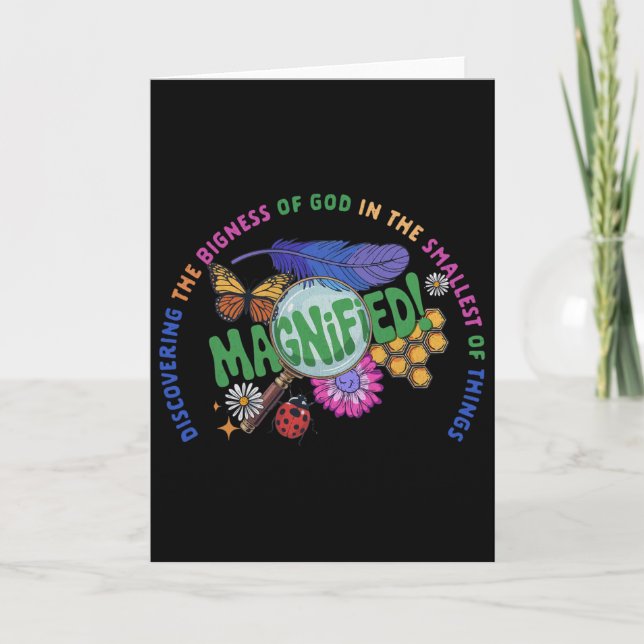 Magnified Vbs 2025 Discovering The Bigness Of God  Card (Front)