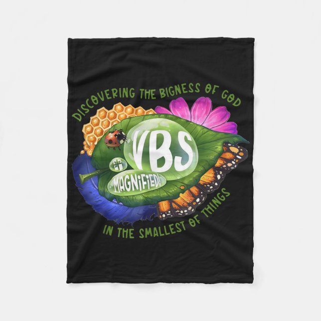 Magnified Vbs 2025 Discovering The Bigness Of God  Fleece Blanket (Front)
