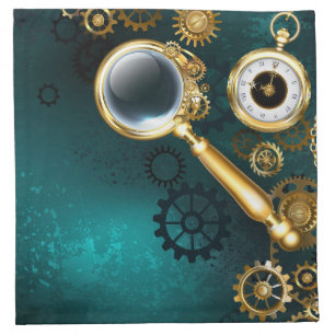 Magnifier in Steampunk Style Cloth Napkin