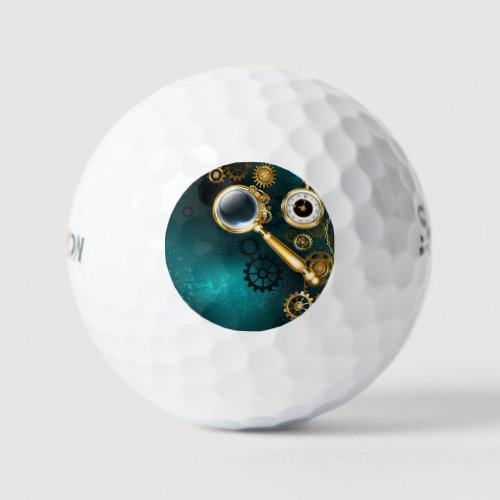 Magnifier in Steampunk Style Golf Balls