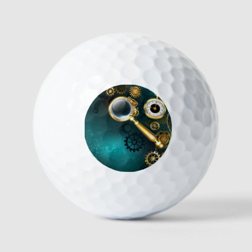 Magnifier in Steampunk Style Golf Balls