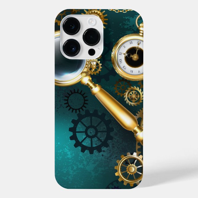Magnifier in Steampunk Style iPhone Case (Back)