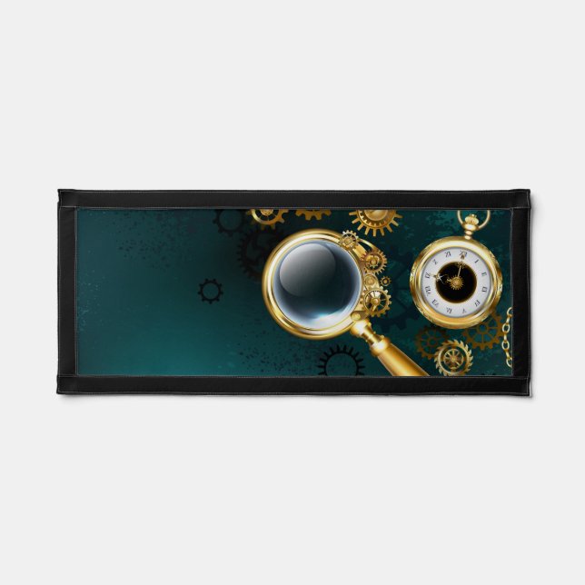 Magnifier in Steampunk Style Pennant (Front)