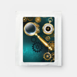 Magnifier in Steampunk Style Tea Bag Drink Mix