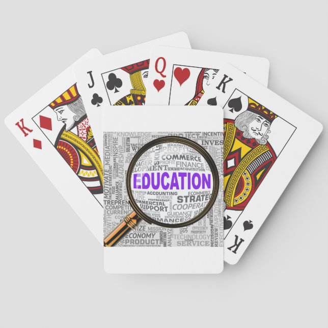 Magnifying Education Poker Cards (Back)