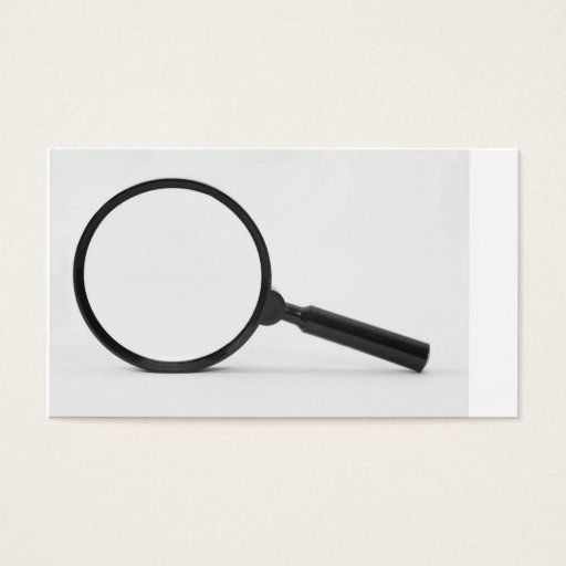 Customizable magnifying glass business card template