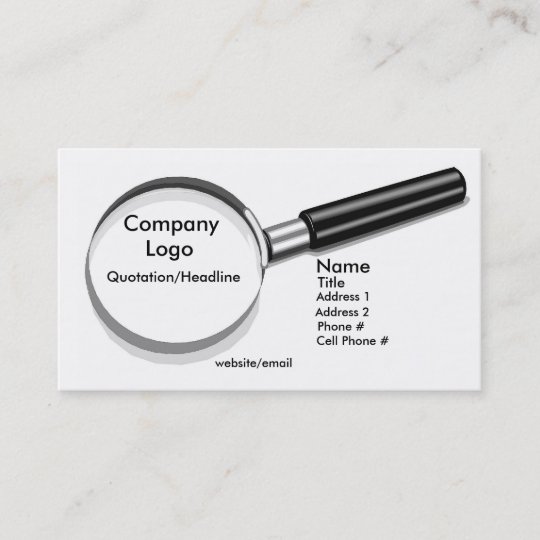 Magnifying Glass Business Card