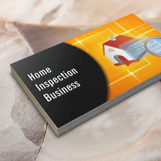 Customizable Magnifying Glass Home Inspection Business Card