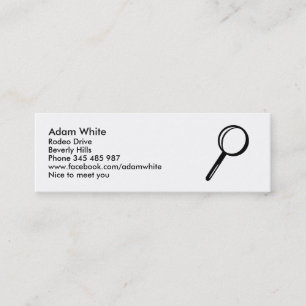 Magnifying glass mini business card