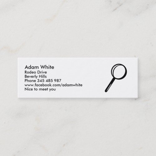 Magnifying glass business cards