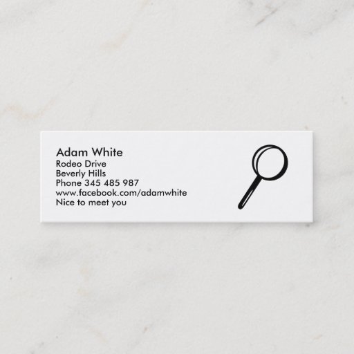Customizable Magnifying glass business cards