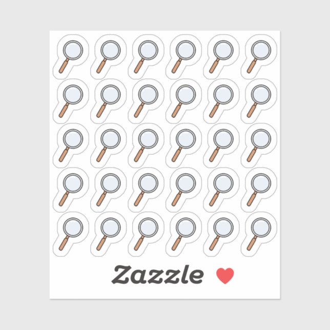 Magnifying Glass School and Work Bujo Planner Sticker (Sheet)