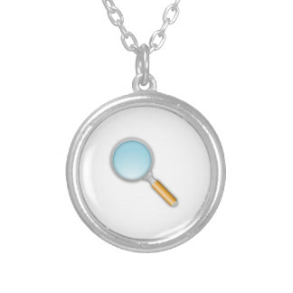 Magnifying Glass Silver Plated Necklace