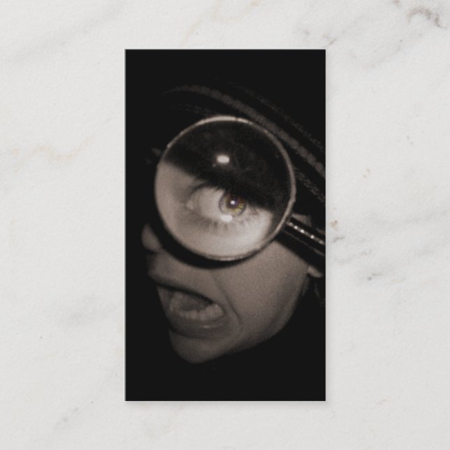 magnifying optometrist business card (Front)