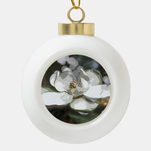 Magnolia 2760  ceramic ball christmas ornament