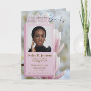 Magnolia 5-Photo Bifold Funeral Program