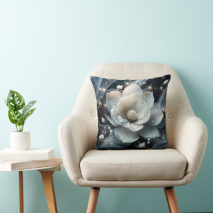 Magnolia and Pearls Throw Pillow