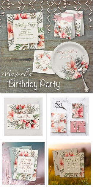 Magnolia and Willows Adult Birthday Party
