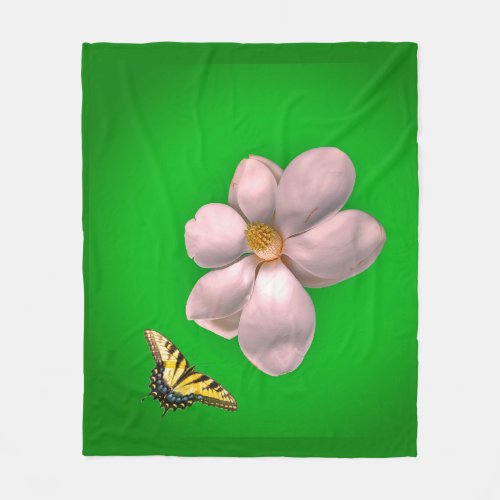 Magnolia art    fleece blanket