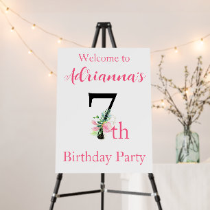 Magnolia Birthday 7th Birthday Foam Board