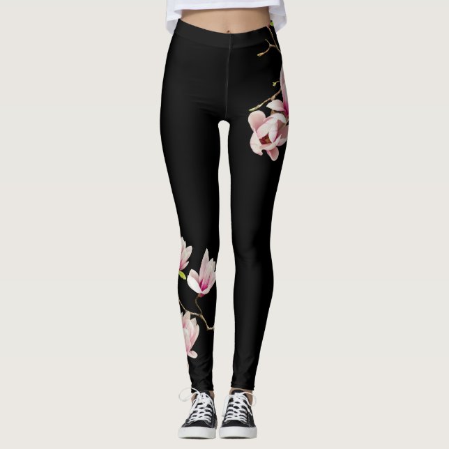 Magnolia Black Leggings (Front)