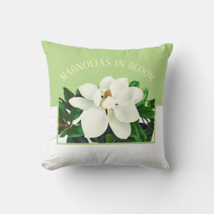 Magnolia Bloom 16"x16" Reversible Throw Pillow
