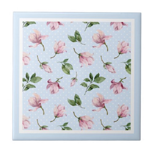 Magnolia Bloom Ceramic Tile