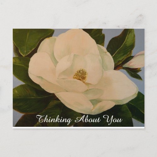 Magnolia Bloom Thinking About You Postcard