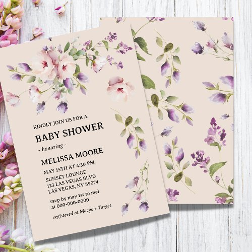 Magnolia Blooms Baby Shower Invitation