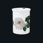 Magnolia Blossom Beverage Pitcher<br><div class="desc">My artwork of a single magnolia blossom. You can edit the background and and,  remove or edit the text.  Other items with this design are available.</div>