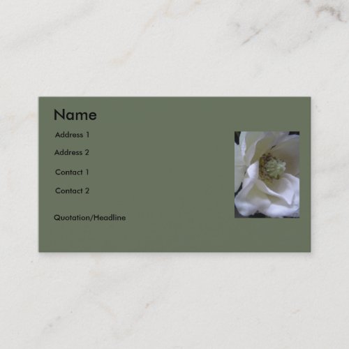 Magnolia Blossom Business Cards