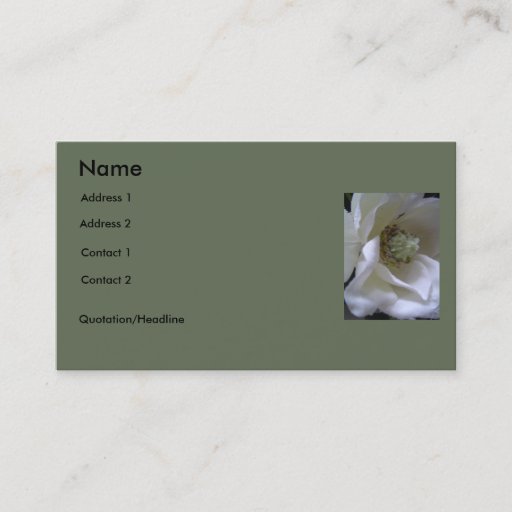 Customizable Magnolia Blossom Business Cards