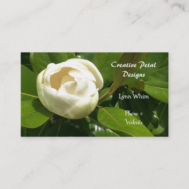 Magnolia Blossom Business Card (Front)