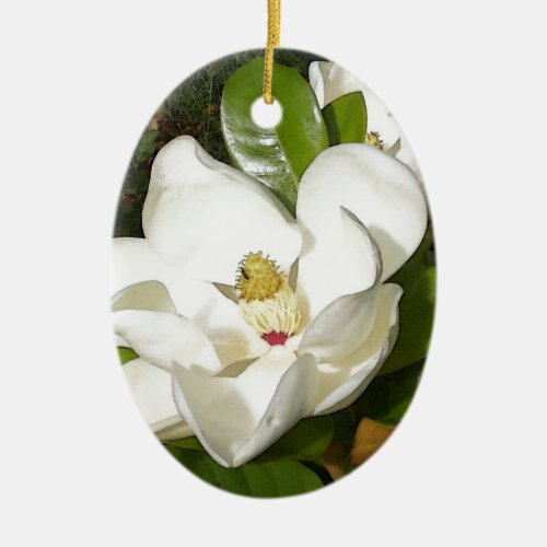 Magnolia Blossom Ceramic Ornament