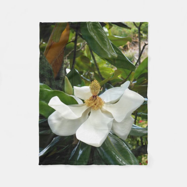 Magnolia Blossom Fleece Blanket (Front)