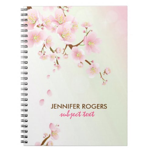 Magnolia Blossom In Pastel Pink And Cream Notebook