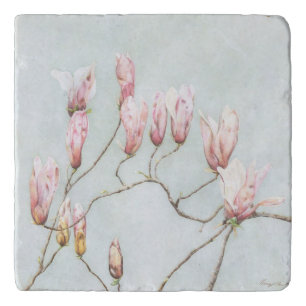 Magnolia Blossom Marble Trivet