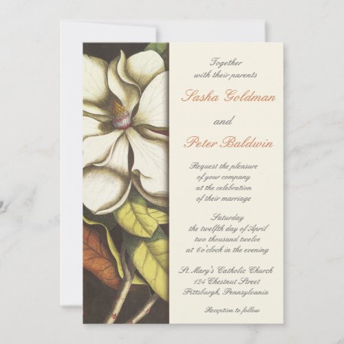 Magnolia Blossom Wedding Invitation