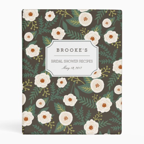 Magnolia Blossoms Bridal Shower Recipe Mini Binder