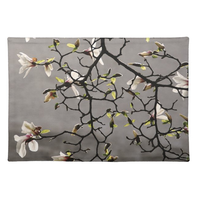 Magnolia Blossoms Cloth Placemat (Front)