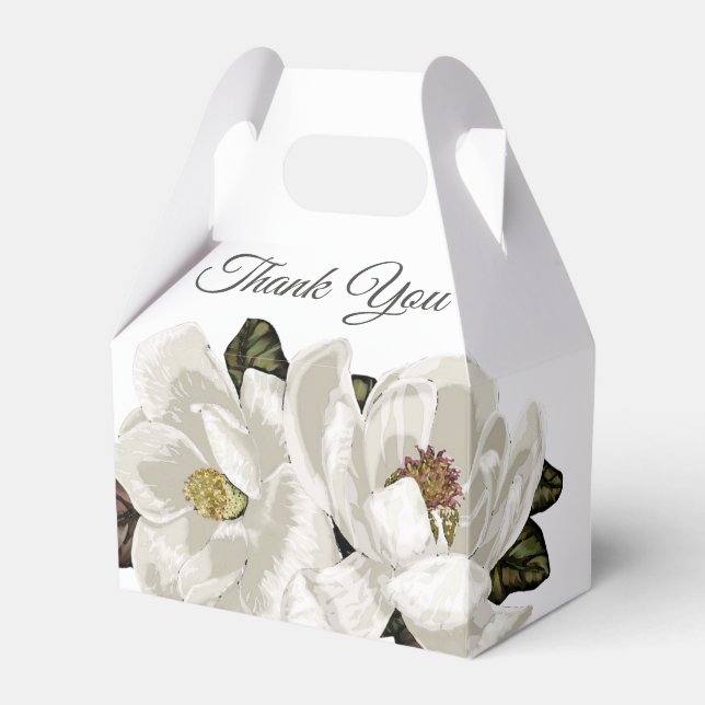 Magnolia blossoms favor boxes (Front Side)